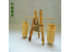 【非遗】竹制品 摆件 家居饰品 竹子制品 创意 水车 竹编工艺品 风车装饰 手工制作