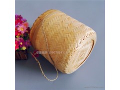 【非遗】精编茶叶竹篓|直销竹编工艺品|圆形竹编茶叶篮 现货